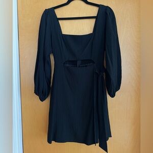 ASTR The Label | Center Cut Out Puff Sleeve Mini Dress (Size S)